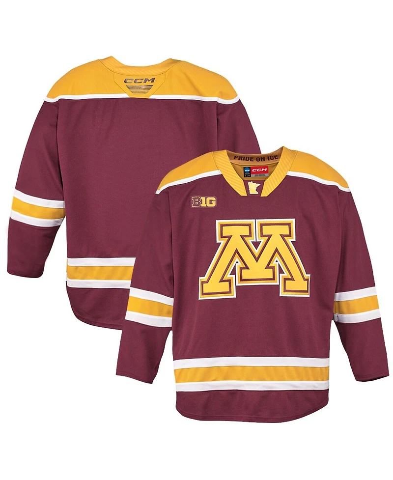 Ccm Men's Maroon Minnesota Golden Gophers Home Replica Hockey Jersey