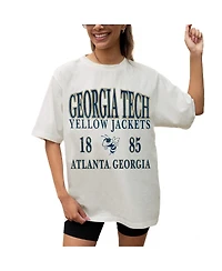Gameday Couture Women's Cream Georgia Tech Yellow Jackets Unity Oversized T-Shirt
