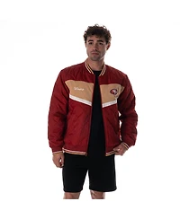 The Wild Collective Men's and Women's Scarlet San Francisco 49ers Quilted Nylon Puffer Jacket