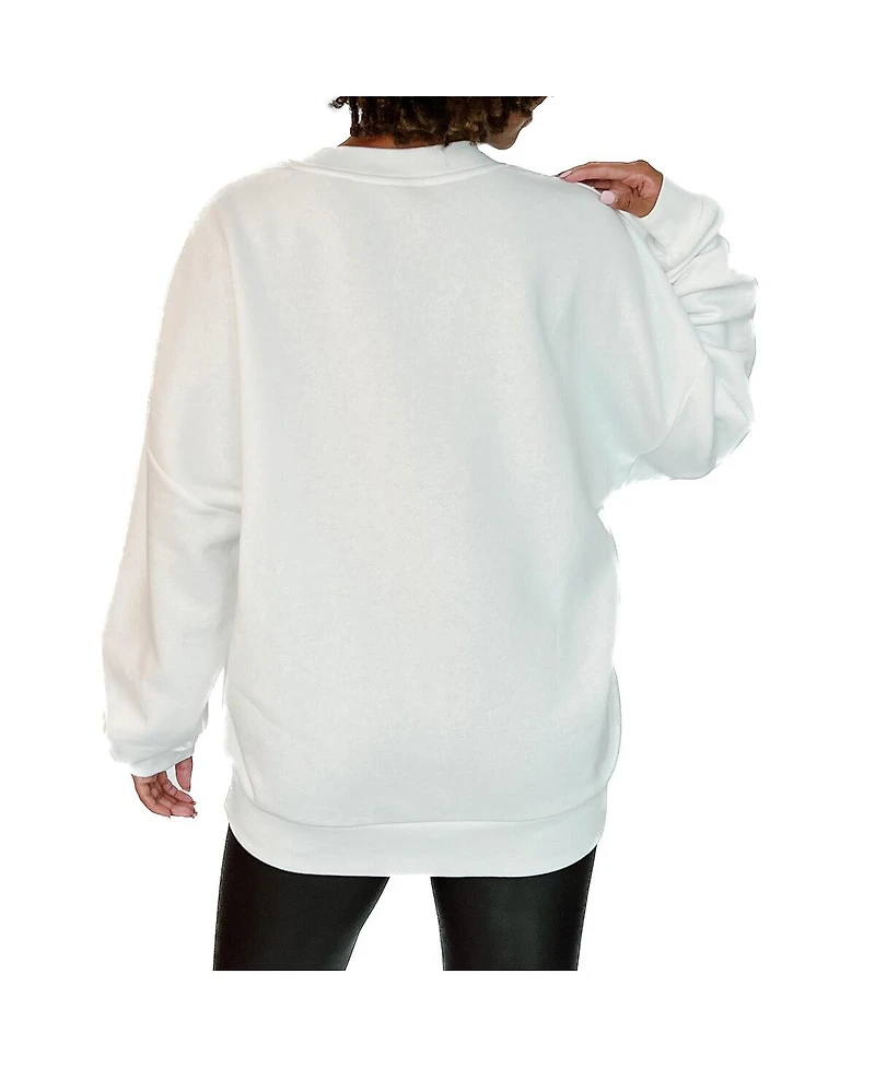 Gameday Couture Women's White Cincinnati Bengals Passing Time Pullover Sweatshirt