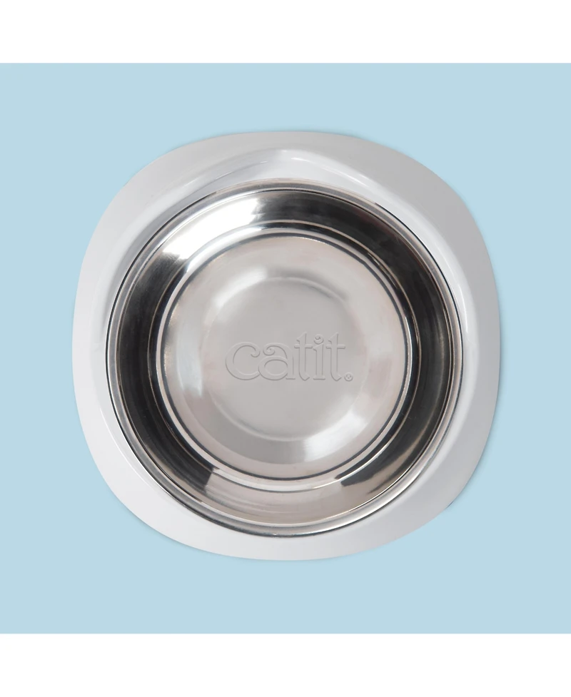 Catit Pixi Dish White w/extra bowl