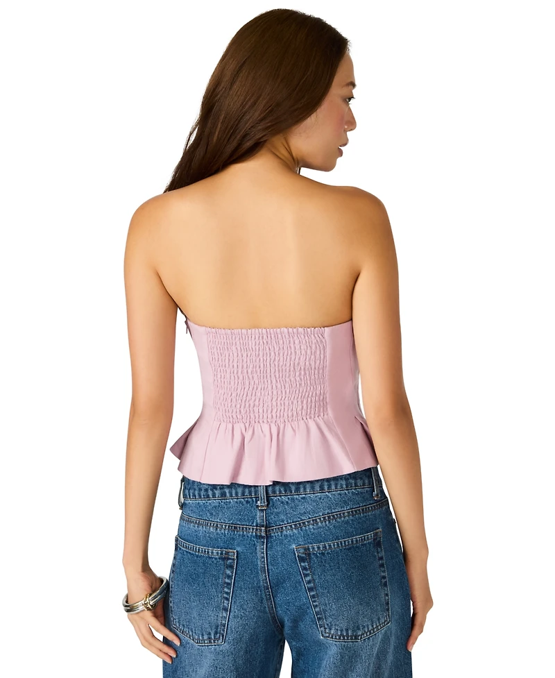 Steve Madden Women's Luciella Strapless Pleated Top