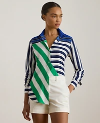 Lauren Ralph Petite Long-Sleeve Striped Shirt