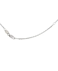 Macy's Freshwater Pearl (7mm) Diamond (1/10 ct. t.w.) Pendant Necklace in Sterling Silver