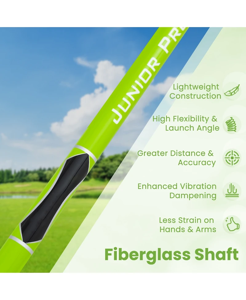 Skonyon Individual Gold Club for Boys and Girls with Fiberglass Shaft and Headcover