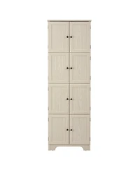Casainc 72.4" Tall Storage Cabinet with 8 Doors and 4 Shelves