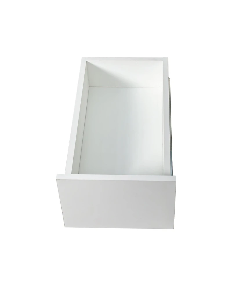 sumyeg 70.87" H Display Storage Cabinet with 4-Tier Shelves, 3 Side Drawers, and 4 Small Display Shelves for Home