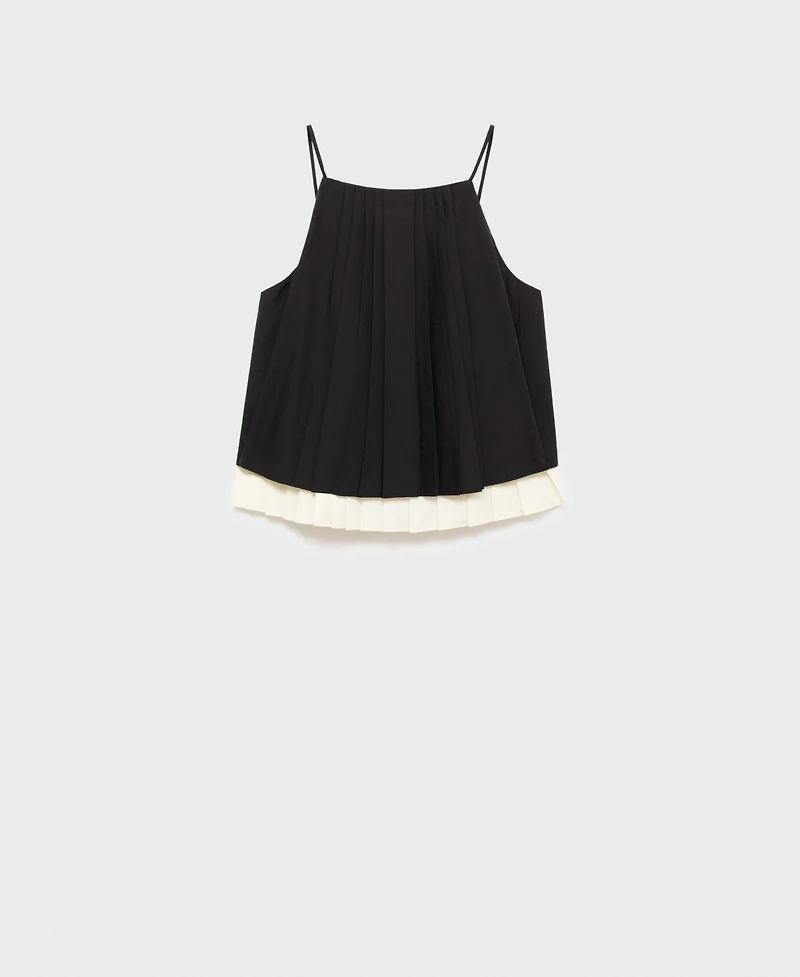 Mango Women's Pleated Combined Top