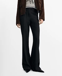 Mango Women's Mid-Rise Flare Pants