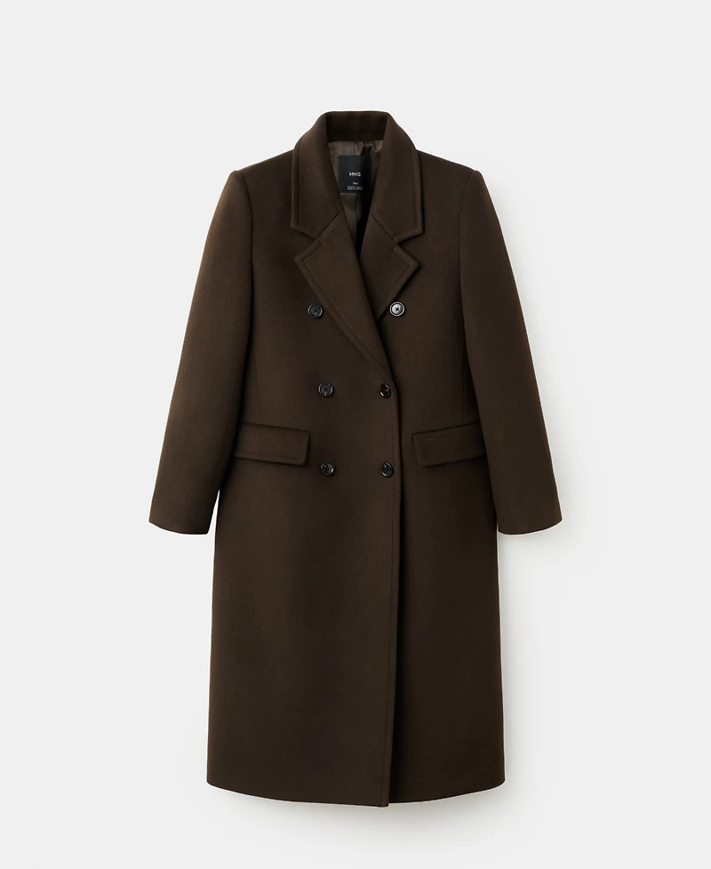 Mango Women's Double-Breasted Wool Coat