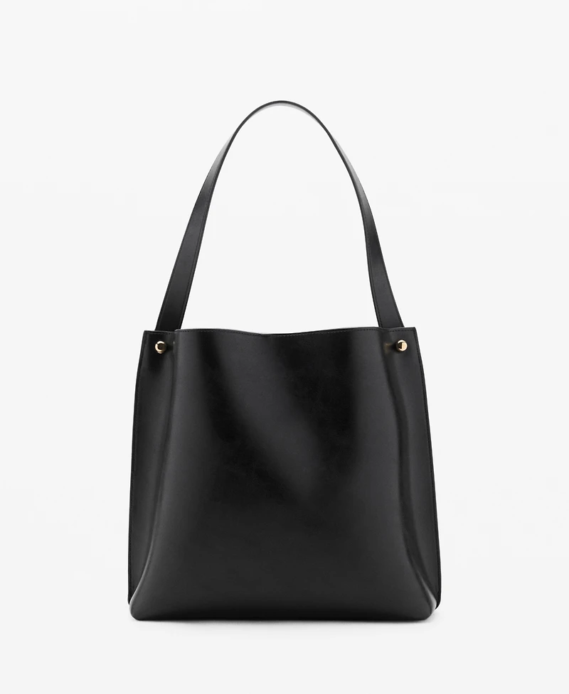 Mango Women's Metal Details Bucket Bag