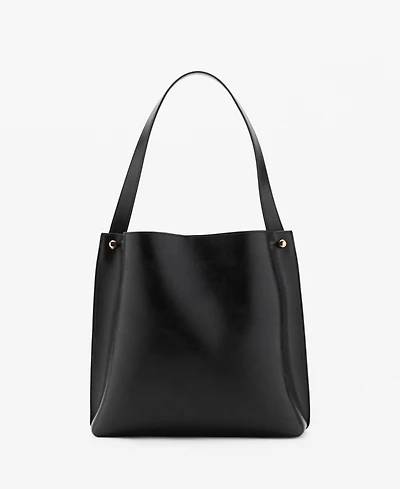 Mango Women's Metal Details Bucket Bag