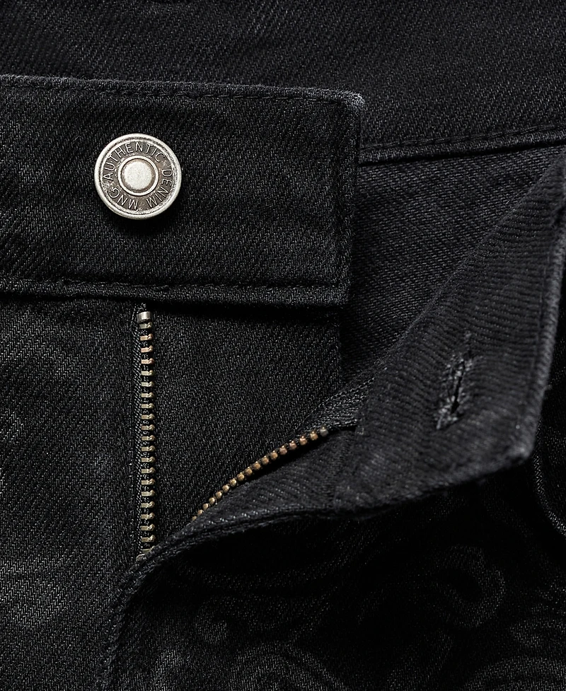 Mango Women's Wide-Leg Paisley-Print Jeans