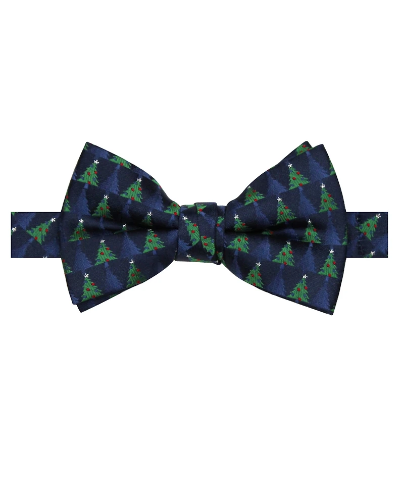 Hallmark Holiday Traditions Men's Small Tree Printed Slim Bow Tie