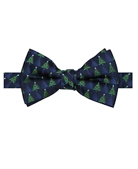 Hallmark Holiday Traditions Men's Small Tree Printed Slim Bow Tie