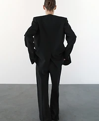 Mango Women's Straight-Fit Suit Pants