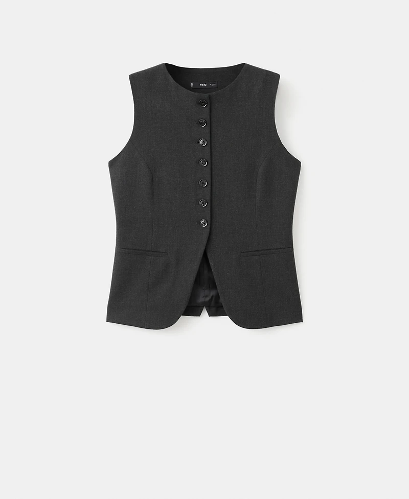 Mango Women's Round-Neck Suit Vest