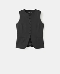Mango Women's Round-Neck Suit Vest