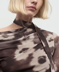 Mango Women's Floral Scarf T-Shirt