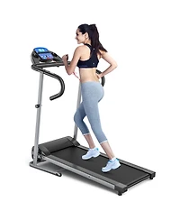 Skonyon Electric Foldable Treadmill with Lcd Display and Heart Rate Sensor