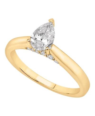 Gia Certified Diamonds Diamond Pear Engagement Ring (1 ct. t.w.) in 14k Yellow Gold