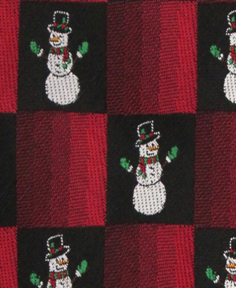 Hallmark Holiday Traditions Men's Snowman and Square Slim Tie