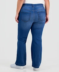 Style & Co Plus Pull-On Shaping High-Rise Bootcut Jeans, Macy's Exclusive
