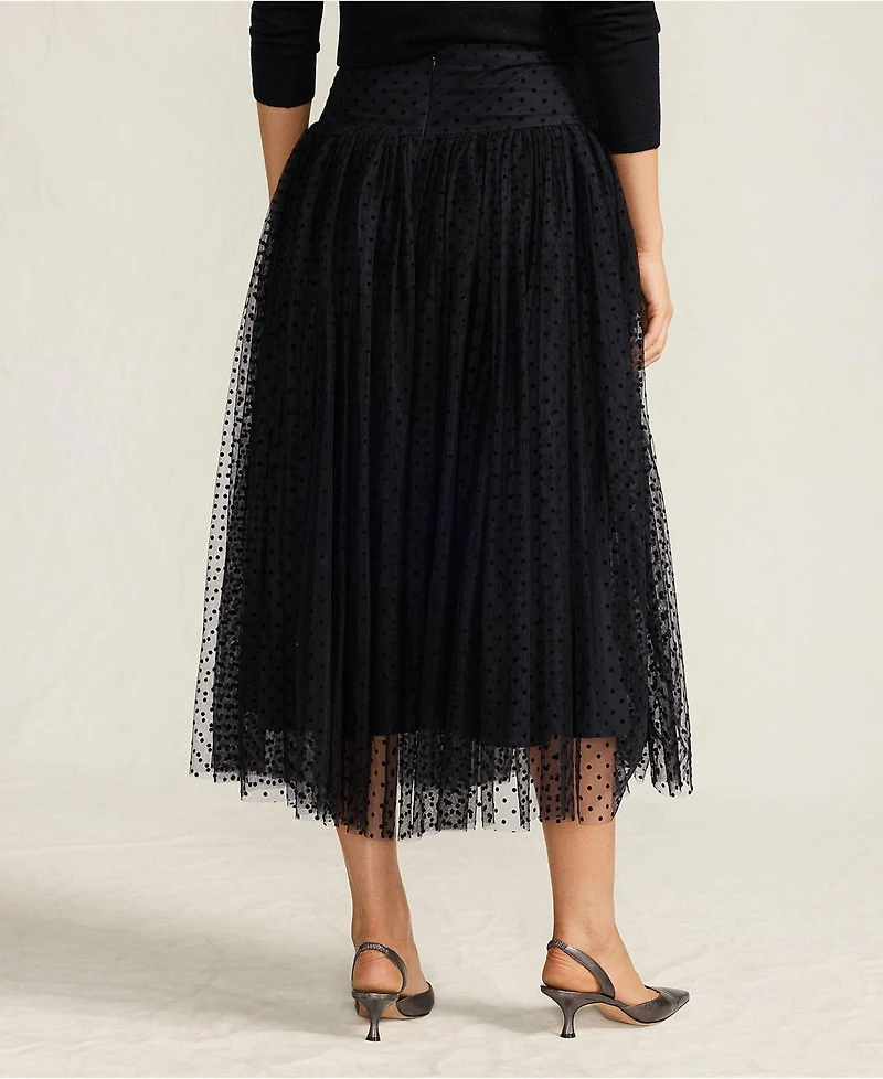 Lands' End Women's Tulle Midi Skirt
