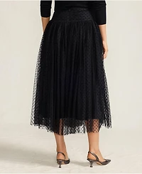 Lands' End Women's Tulle Midi Skirt