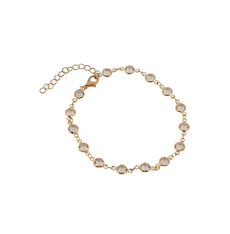 Women's The Cristal-Link Chain Anklet - California Gold