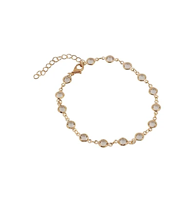 Women's The Cristal-Link Chain Anklet - California Gold