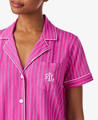 Lauren Ralph Lauren Women's Notch Collar and Long Pant Pajama Set