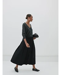 Hush Women's Gracey V Neck Metallic Jumper