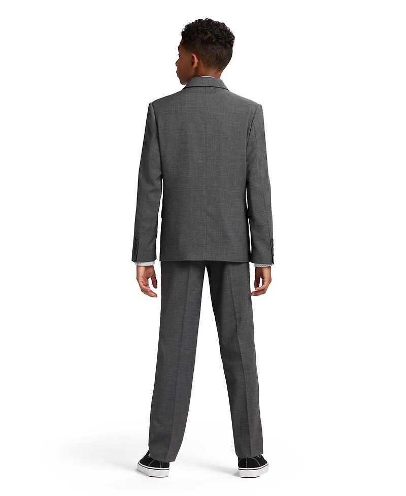 Calvin Klein Boys 8-20 Stretch Textured Windowpane Jacket