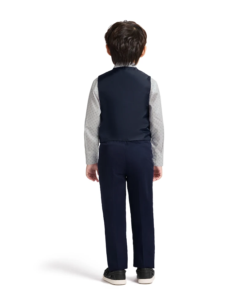 Nautica Boys 2T-7 4-Piece Shirt, Tie, Vest and Pants Set
