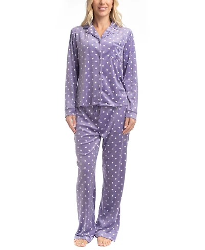 Muk Luks Women's 2-Pc. Lounge Loyalist Sweatshirt & Jogger Pants Pajamas Set