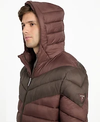 Guess Men's Color-Block Puffer Jacket