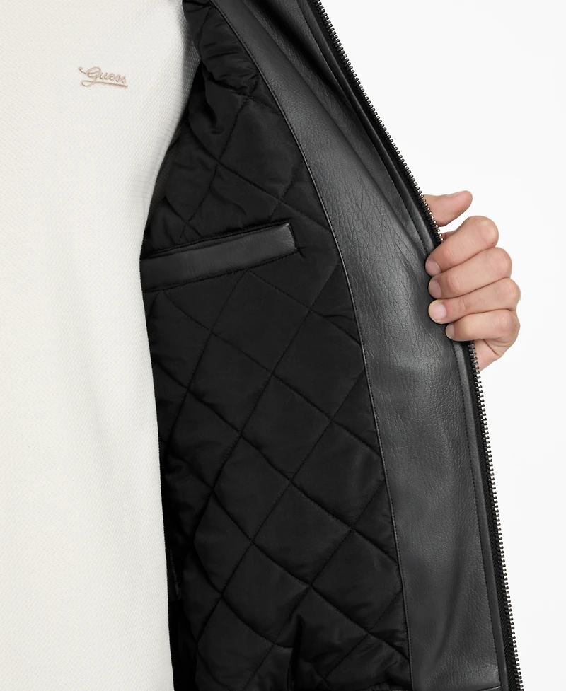 Guess Men's Hooded Full-Zip Jacket