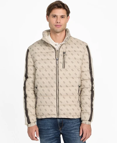 Guess Men's Color-Block Puffer Regular-Fit Jacket