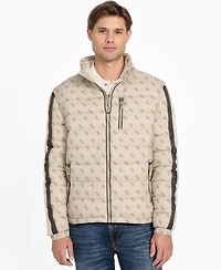 Guess Men's Color-Block Puffer Regular-Fit Jacket
