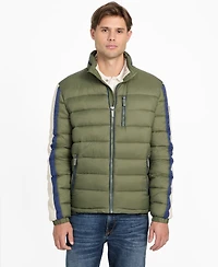 Guess Men's Color-Block Puffer Regular-Fit Jacket