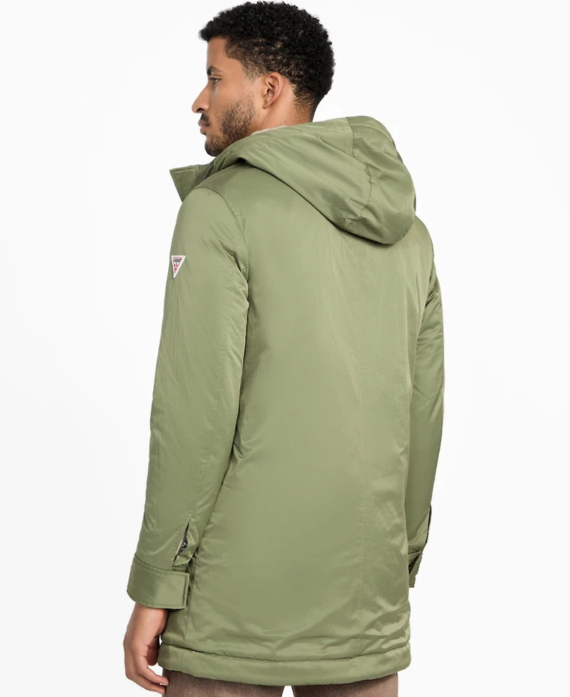 Guess Men's Hooded Parka Long-Sleeve Jacket