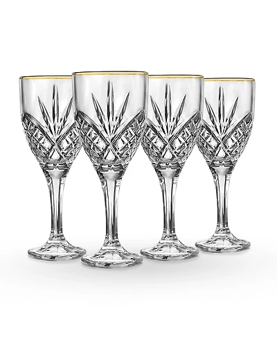 Godinger Dublin Gold Goblets, Set of 4