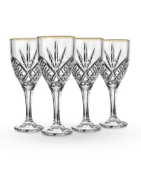 Godinger Dublin Gold Goblets, Set of 4