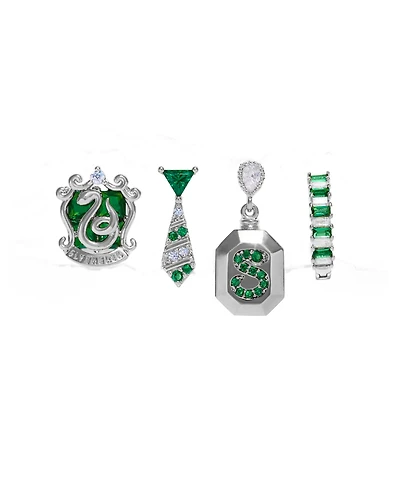 Girls Crew Harry Potter Slytherin House Crystal Earring Set