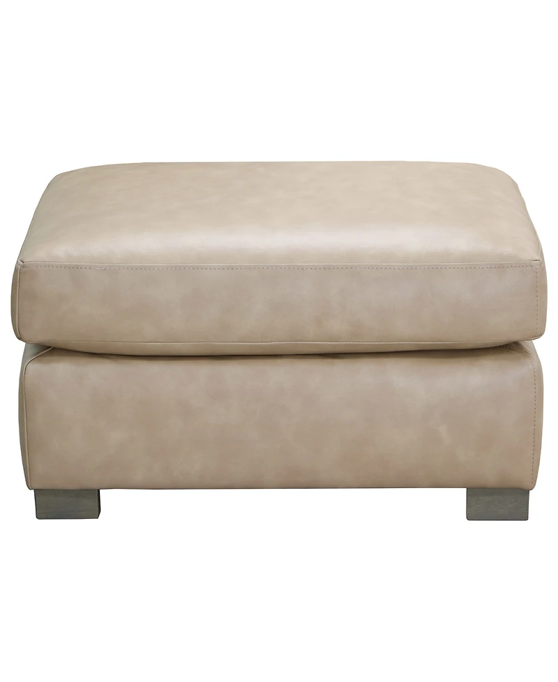 Stacia 33" Leather Fully Padded Bench Ottoman