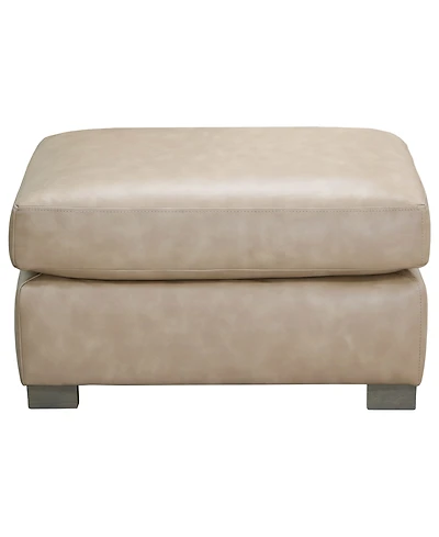 Stacia 33" Leather Fully Padded Bench Ottoman
