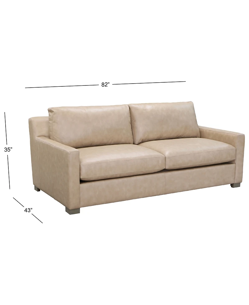 Stacia 82" Leather Upholstery Sofa
