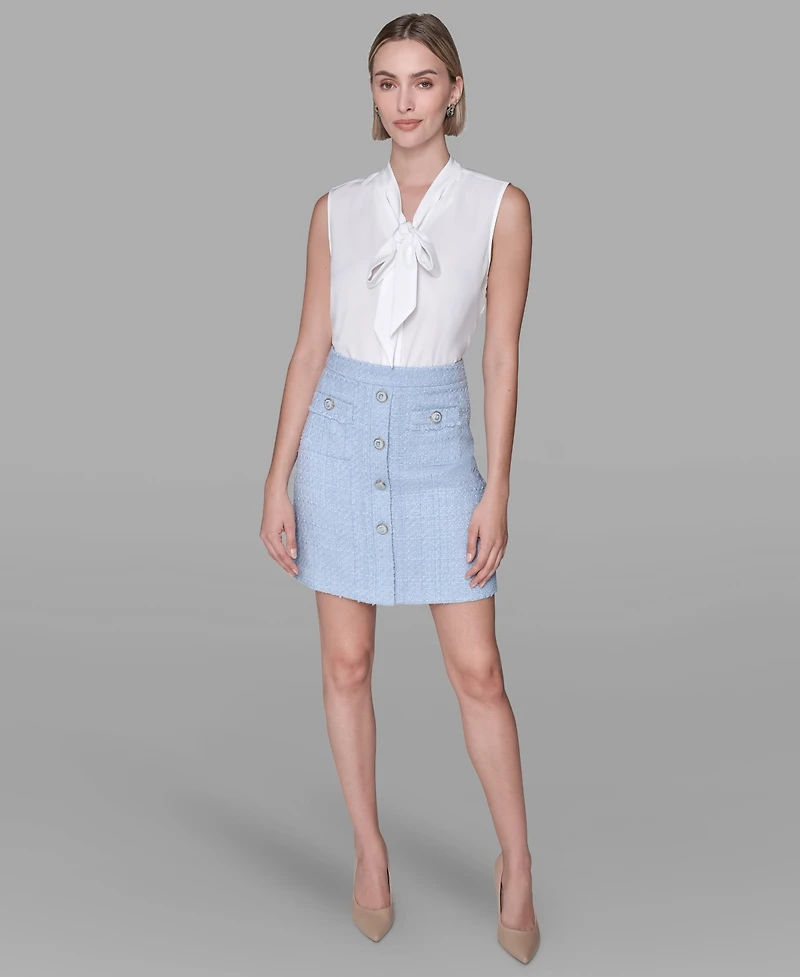 Karl Lagerfeld Paris Women's Tweed Mini Skirt