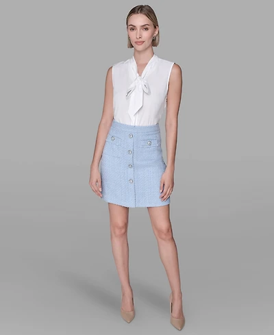 Karl Lagerfeld Paris Women's Tweed Mini Skirt